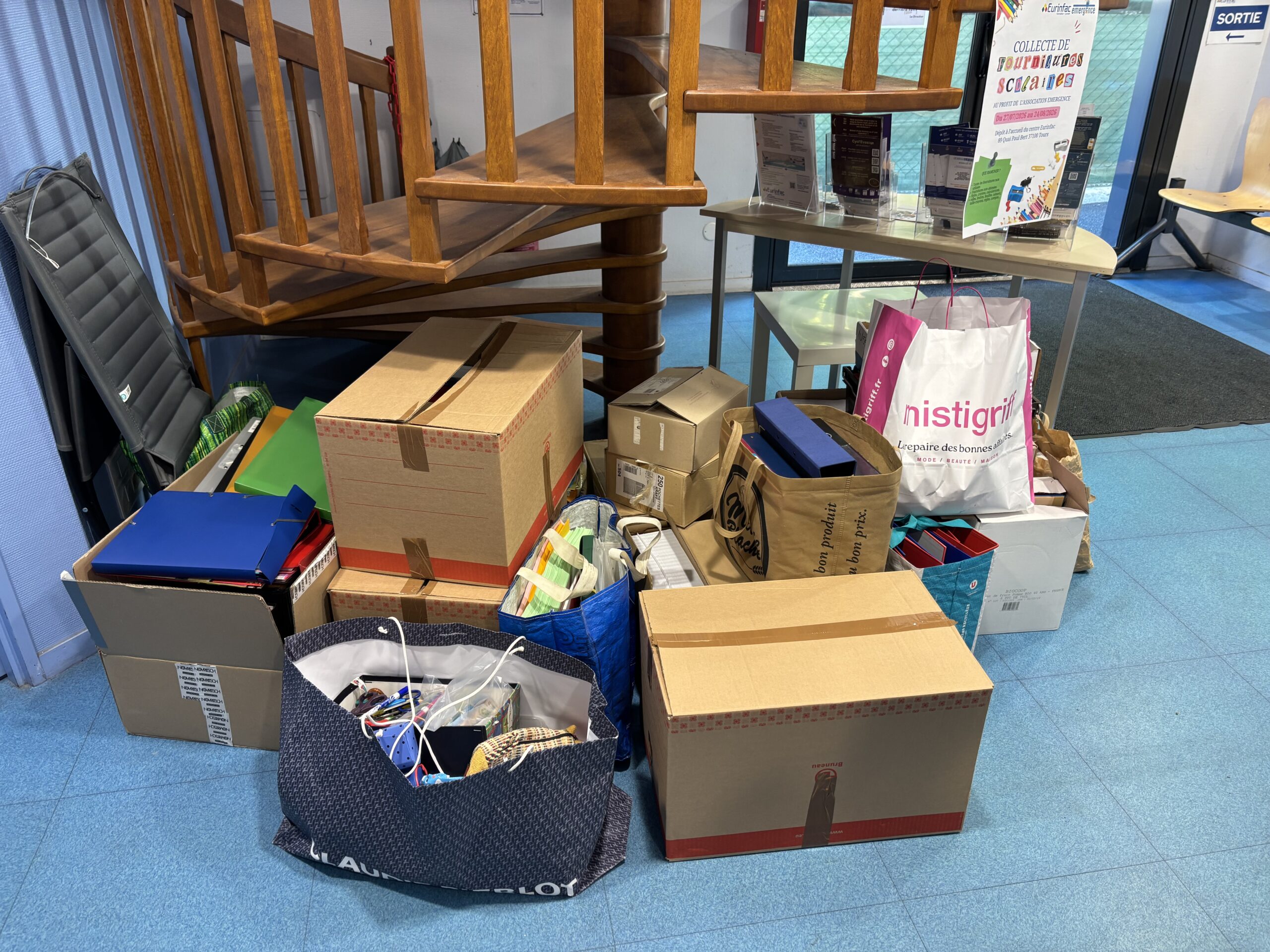 Collecte de fournitures scolaires Eurinfac